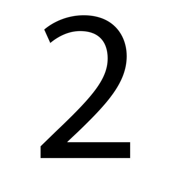 Numéros autocollants de 1 à 45 Chiffre couleur sur fond blanc
